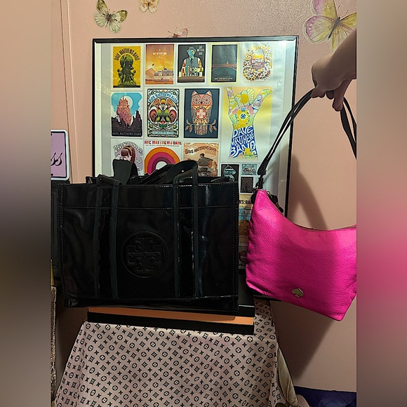 Tory Burch Black Patent Leather Large Hand Bag Shoulder Tote - Picture 15 of 15